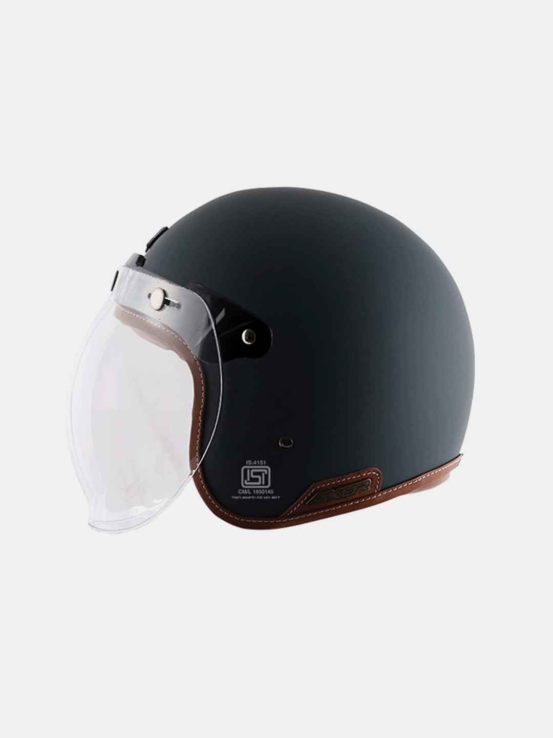 Axor Retro Jet Leather Dull Slate Helmet - Image 3