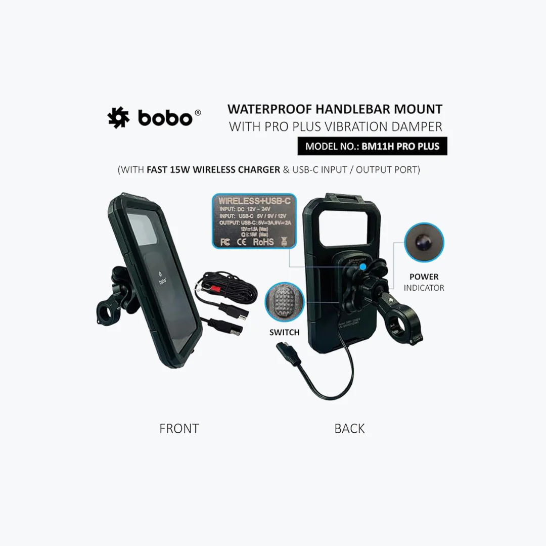 BOBO BM11H PRO PLUS WP 15W WIRELESS USB C CHARGER - Image 2