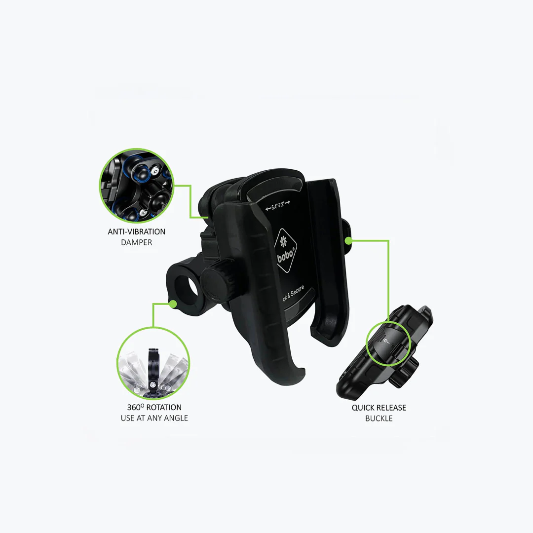 BOBO BM14 PRO PHONE HOLDER WITH VIBRATION Black - Image 3