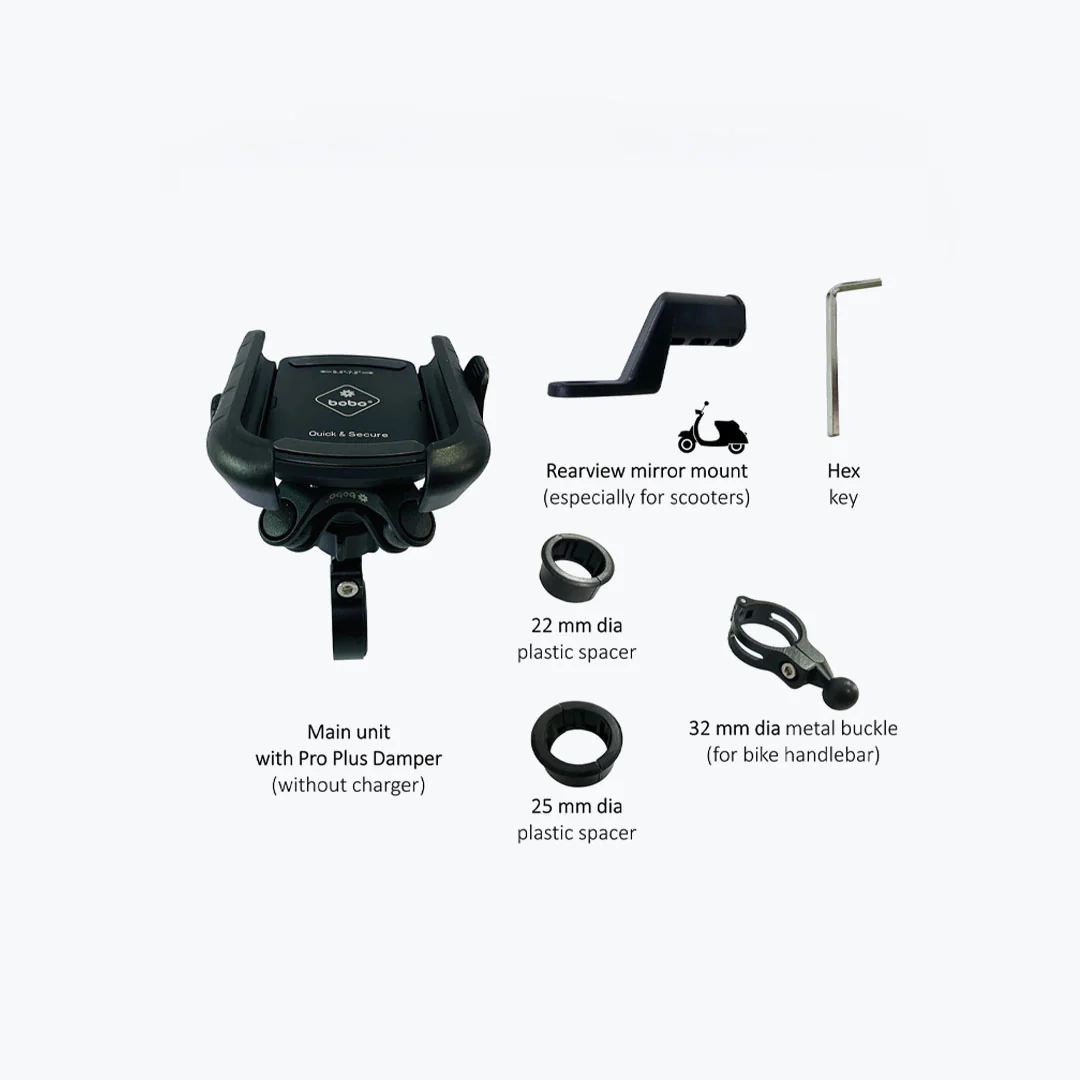 BOBO BM14 PRO PLUS PHONE HOLDER WITH VIBRATION Black - Image 4