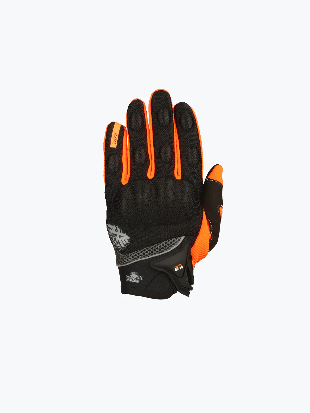 AXE Racing Gloves St09 Black Orange - Image 4