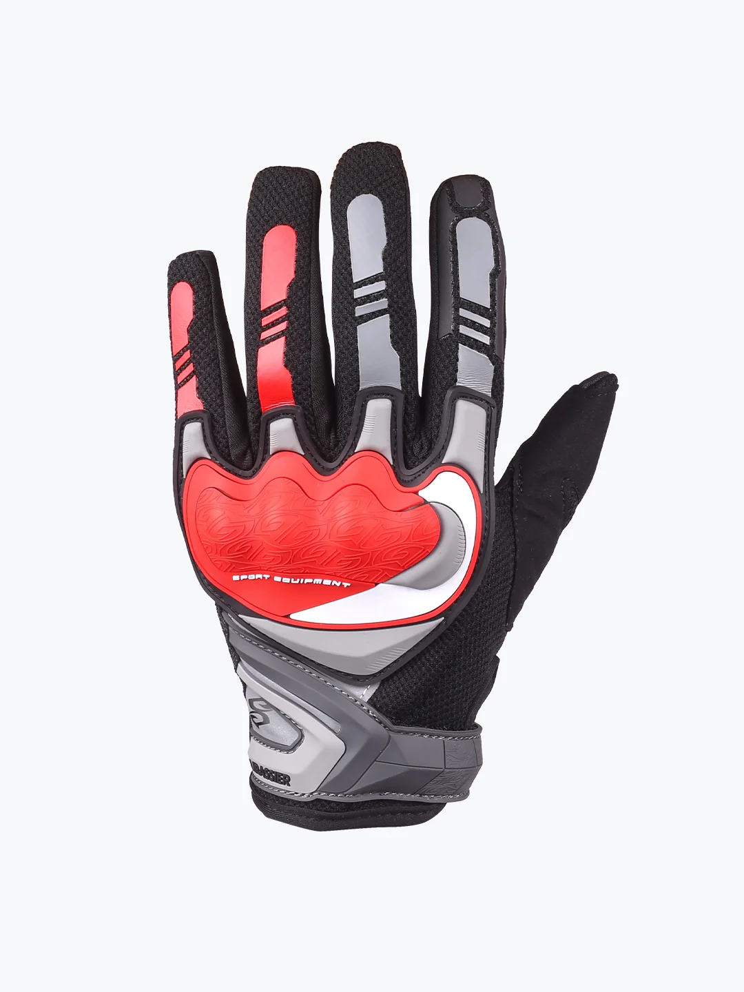 Cuirassier Gloves Grey Red - Image 3