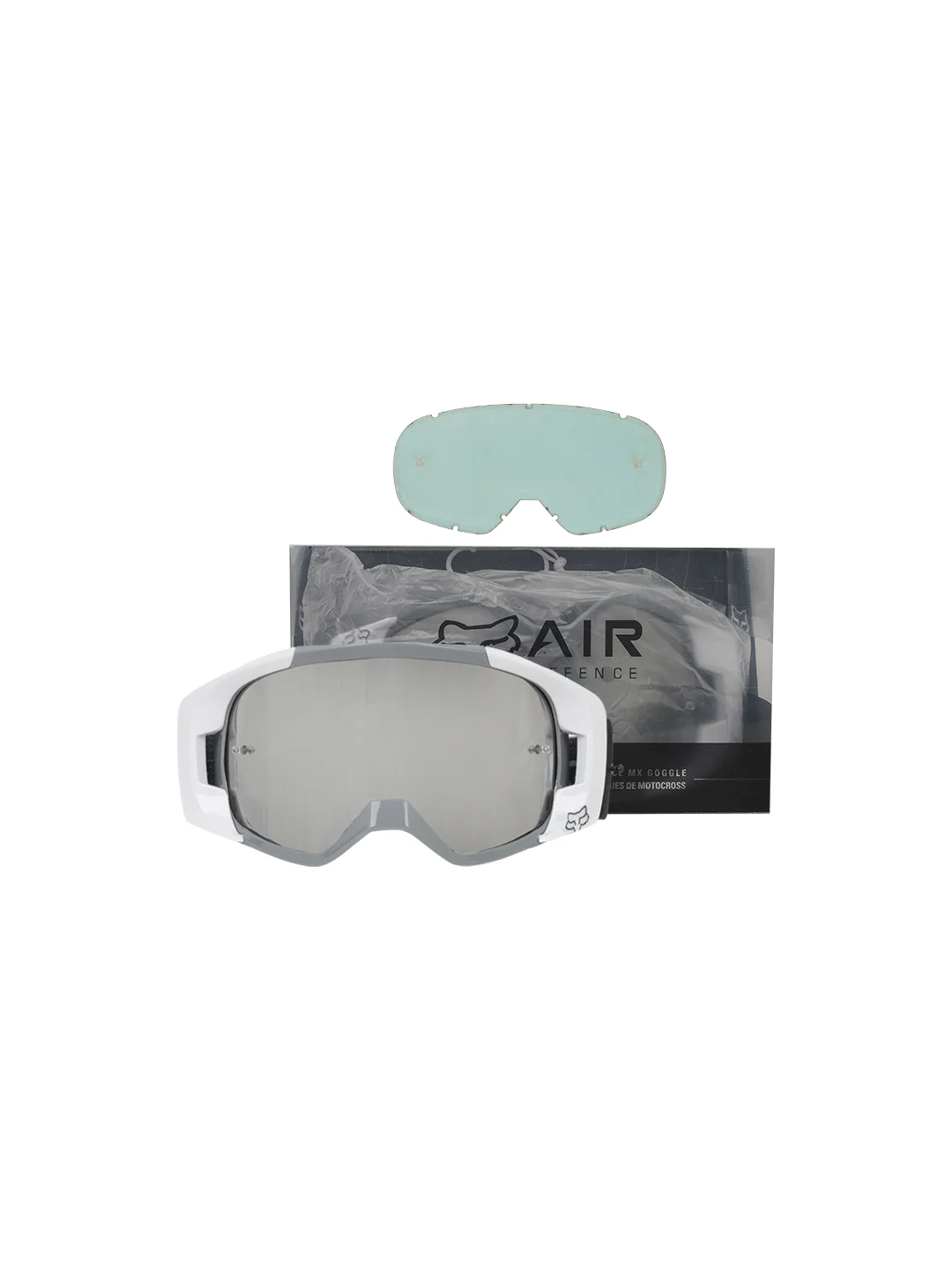 FOX Replica Goggles With Box GREY WHT.F SILVER Tint - Image 3