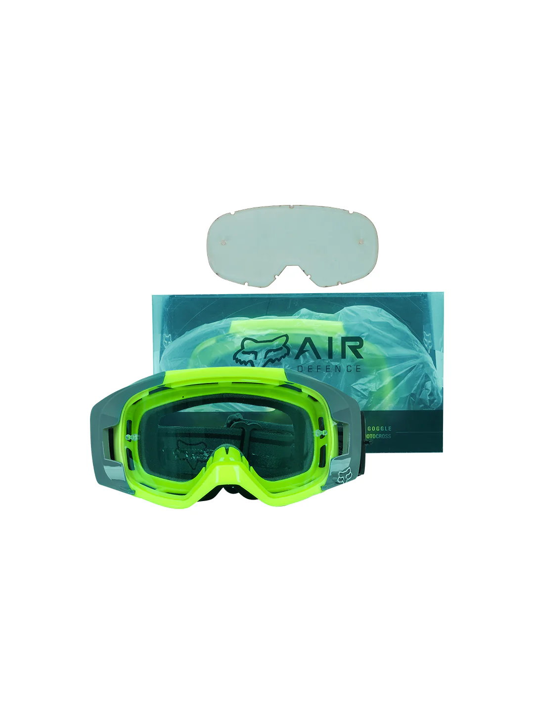 FOX Replica Goggles With Box GRN GREY.F CLEAR Tint - Image 3