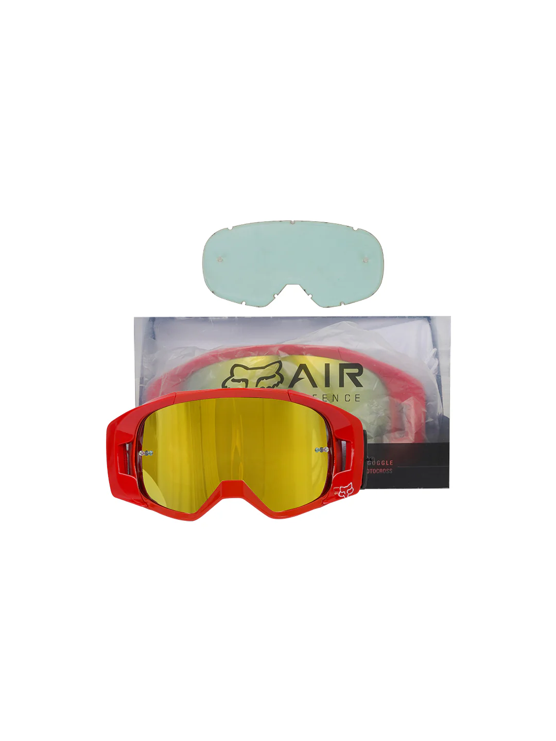 FOX Replica Goggles With Box RED.F GOLD Tint - Image 3
