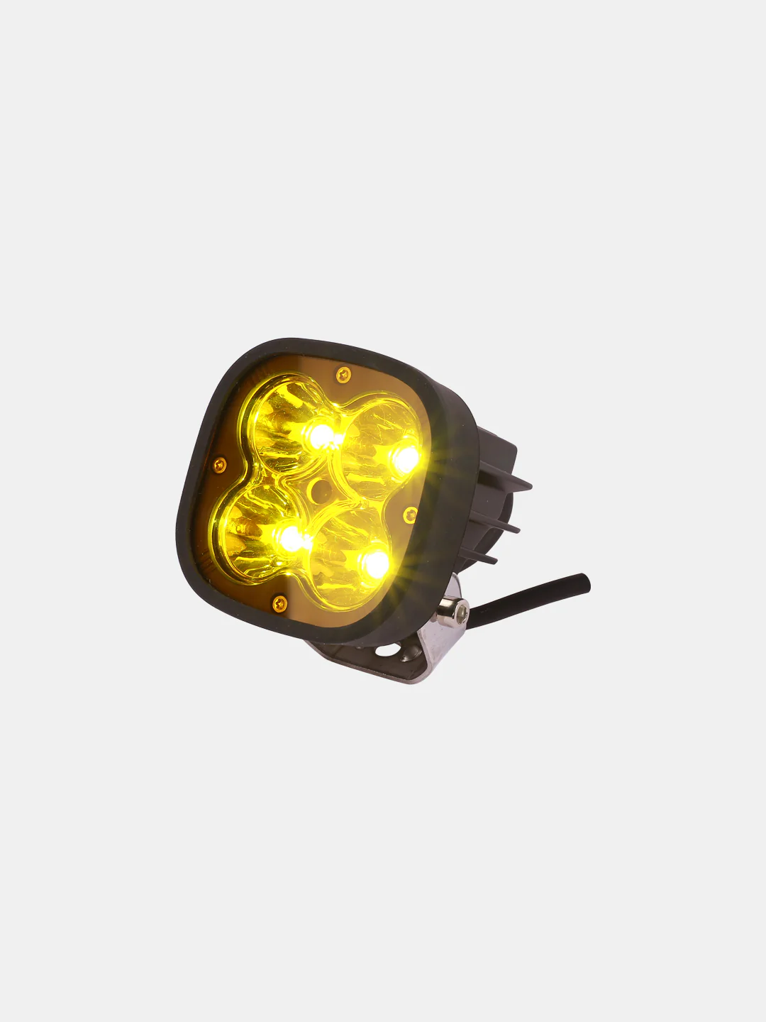 HJG 4 LED Square Fog Light Yellow Cap Premium - Image 2