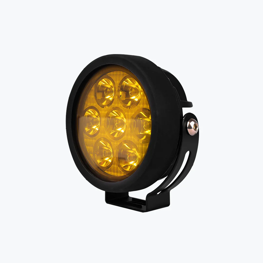 HJG 7 LED ROUND FOGLIGHT WITH YELLOW CAP 70W - Image 2
