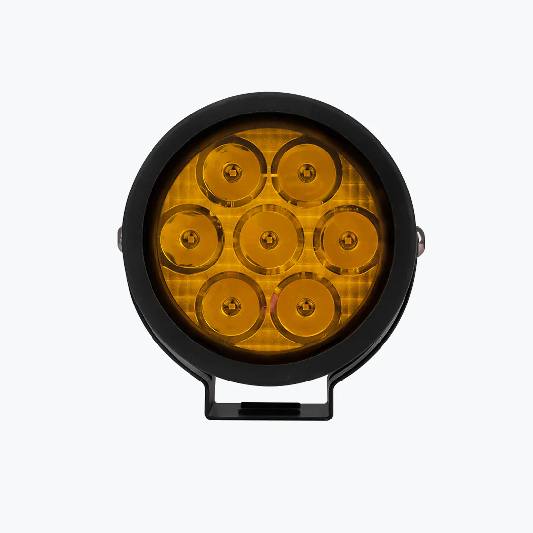 HJG 7 LED ROUND FOGLIGHT WITH YELLOW CAP 70W - Image 3