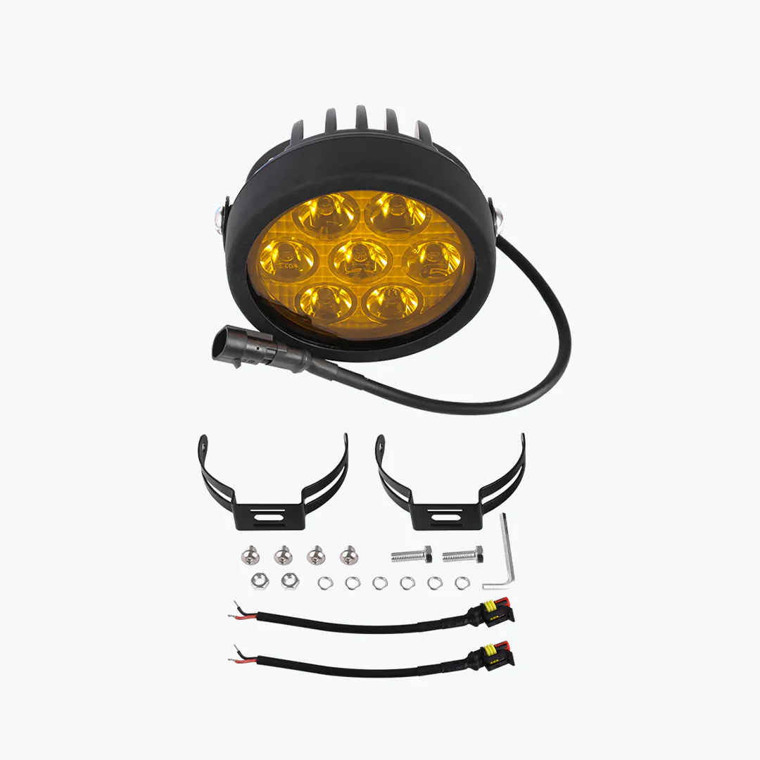 HJG 7 LED ROUND FOGLIGHT WITH YELLOW CAP 70W - Image 6