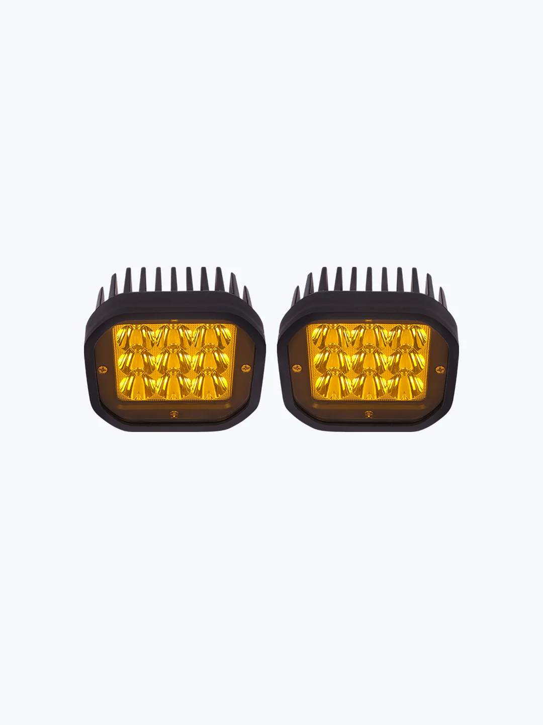 HJG 9 LED Fog Light With Yellow Cap Premium Pair - Image 2