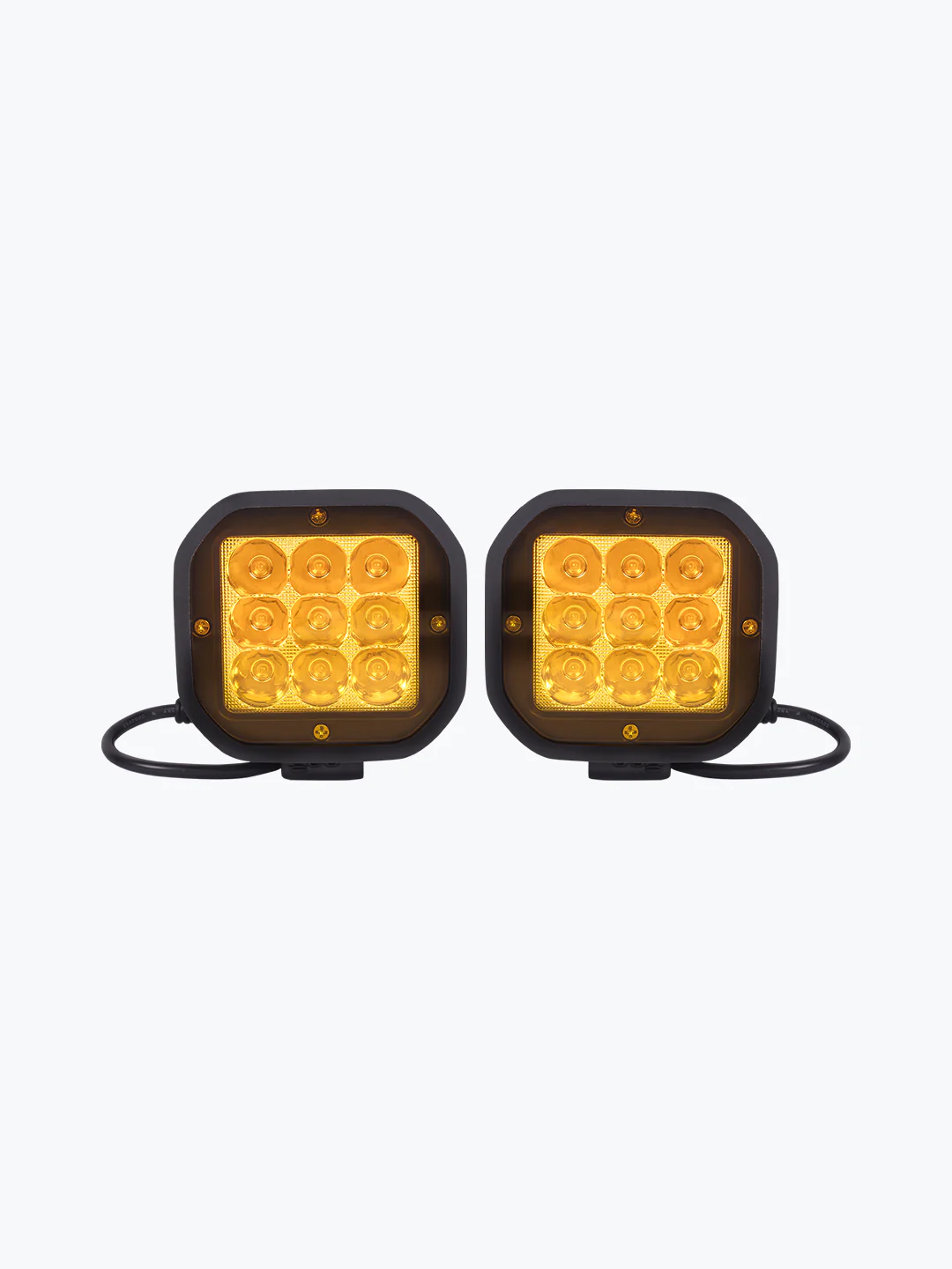 HJG 9 LED Fog Light With Yellow Cap Premium Pair - Image 3