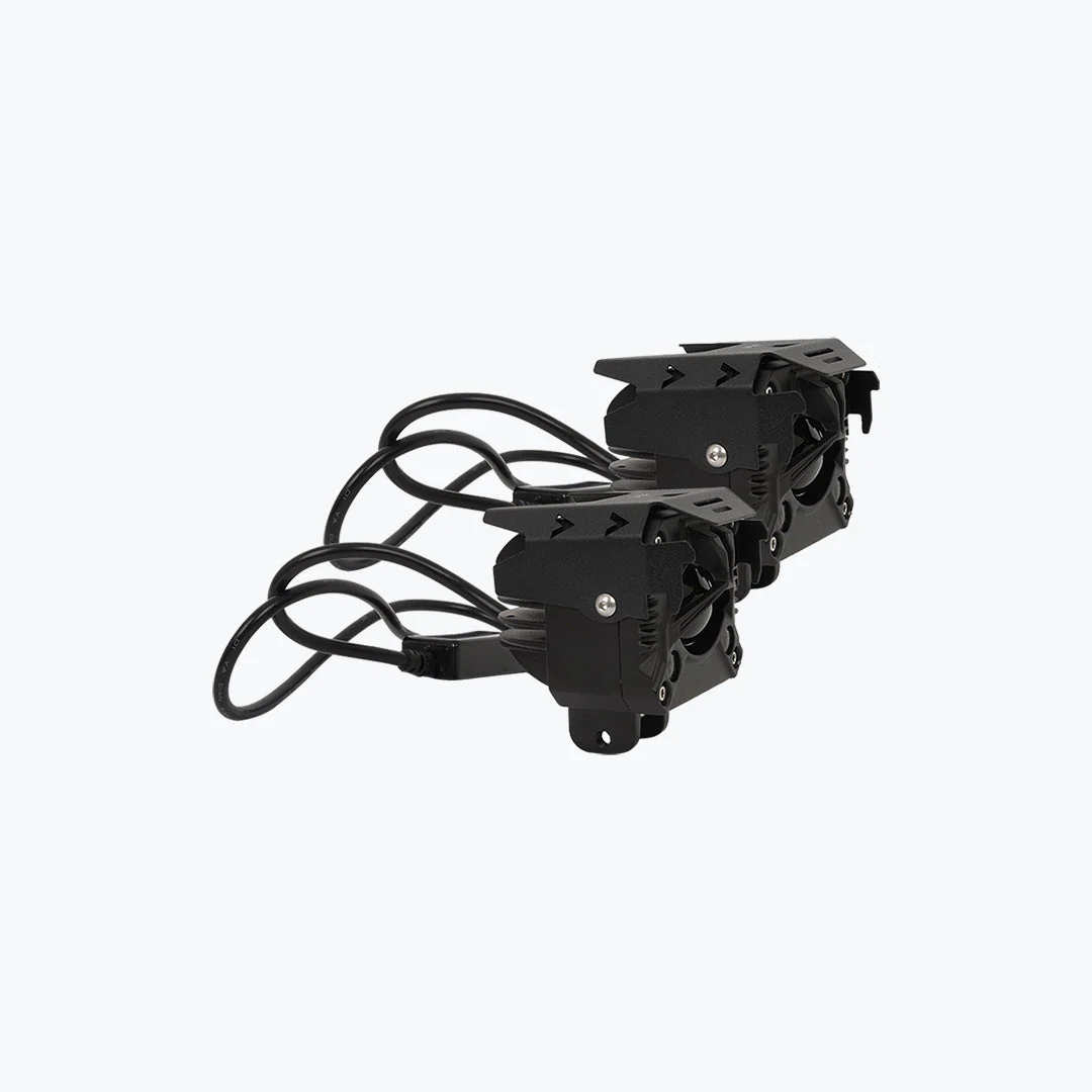 HJG Single LED Trident Lens Foglight Pair Universal Motorcycle Auxiliary Light Set - Image 2