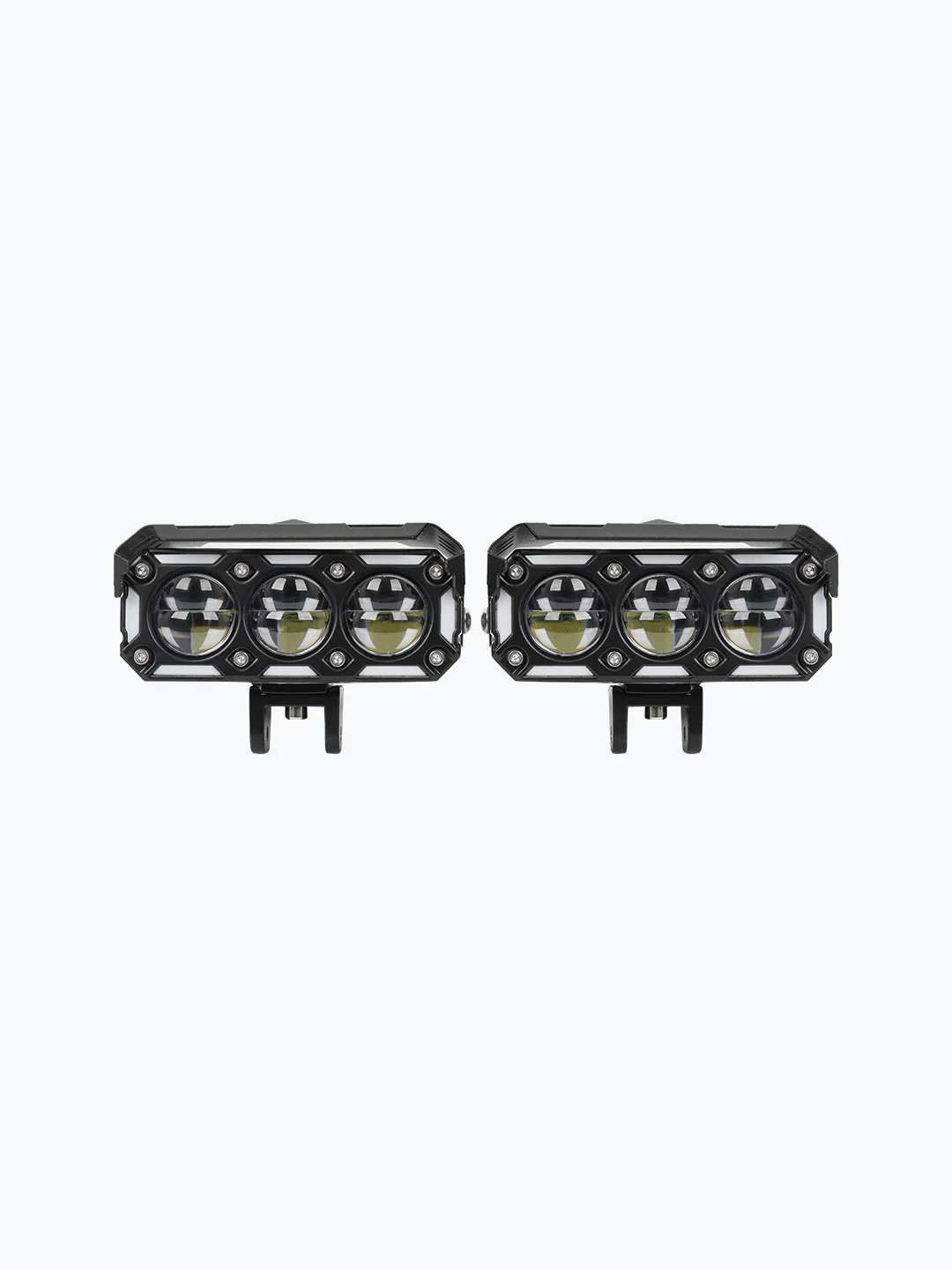 HJG Universal 3 LED Rectangular Fog Light With Wire Harness - Image 6