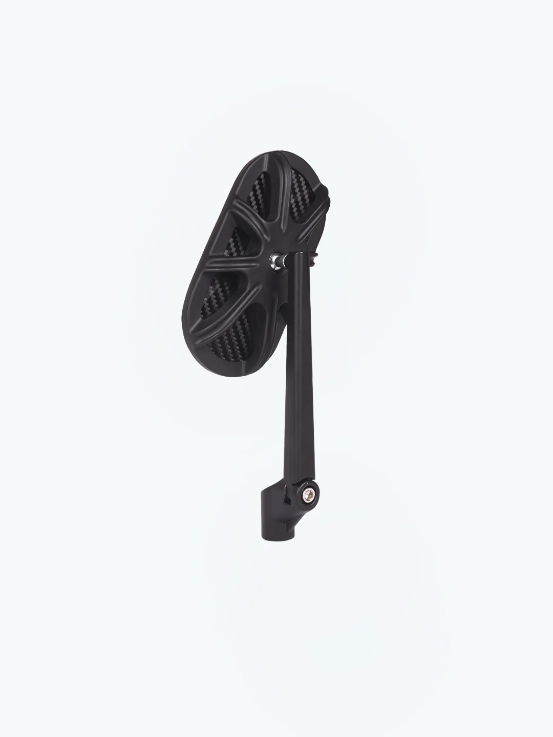 Inverted Alloy CNC Carbon Fiber Oval Mirror - Image 4