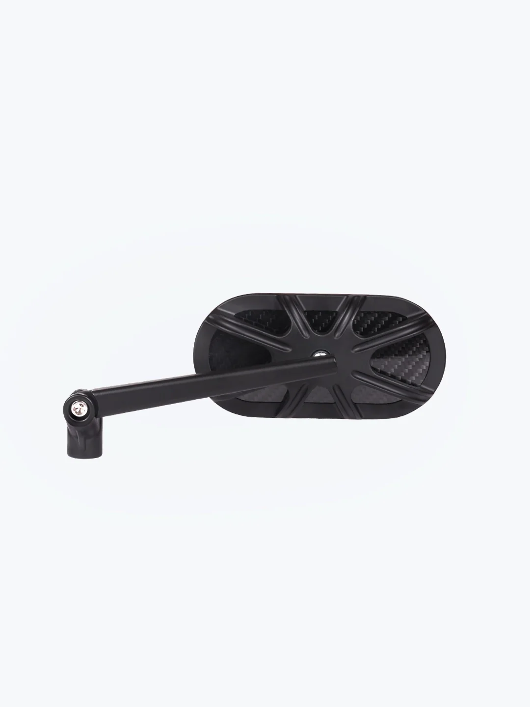 Inverted Alloy CNC Carbon Fiber Oval Mirror - Image 5