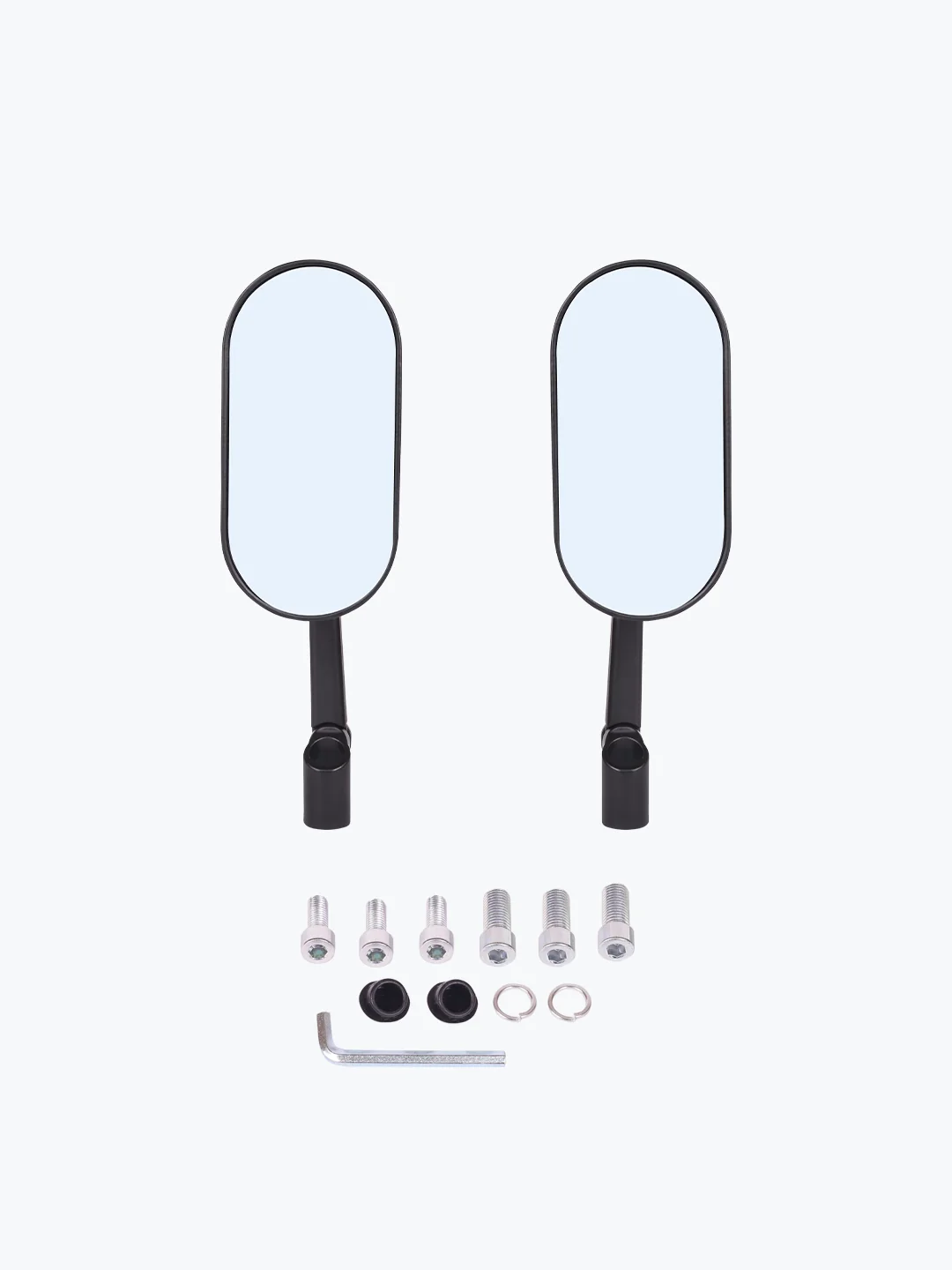 Inverted Alloy CNC Carbon Fiber Oval Mirror - Image 7