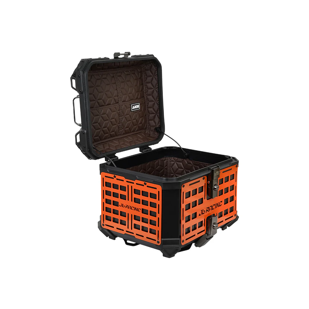 JB RACING Top Case 45L FENCE V1.0 PREMIUM BLACK WITH BACKREST PAD - Image 14