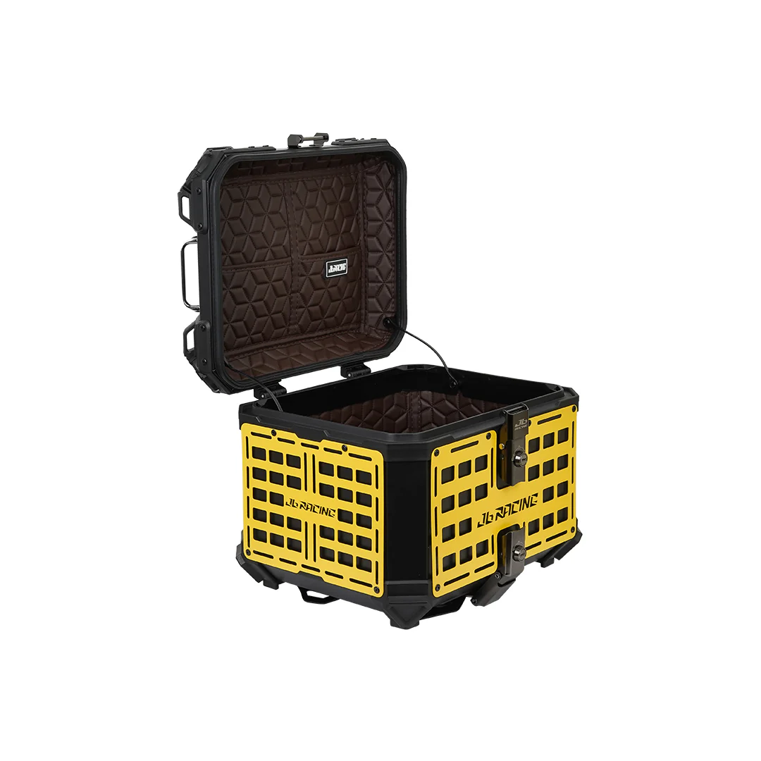 JB RACING Top Case 45L FENCE V1.0 PREMIUM BLACK WITH BACKREST PAD - Image 2