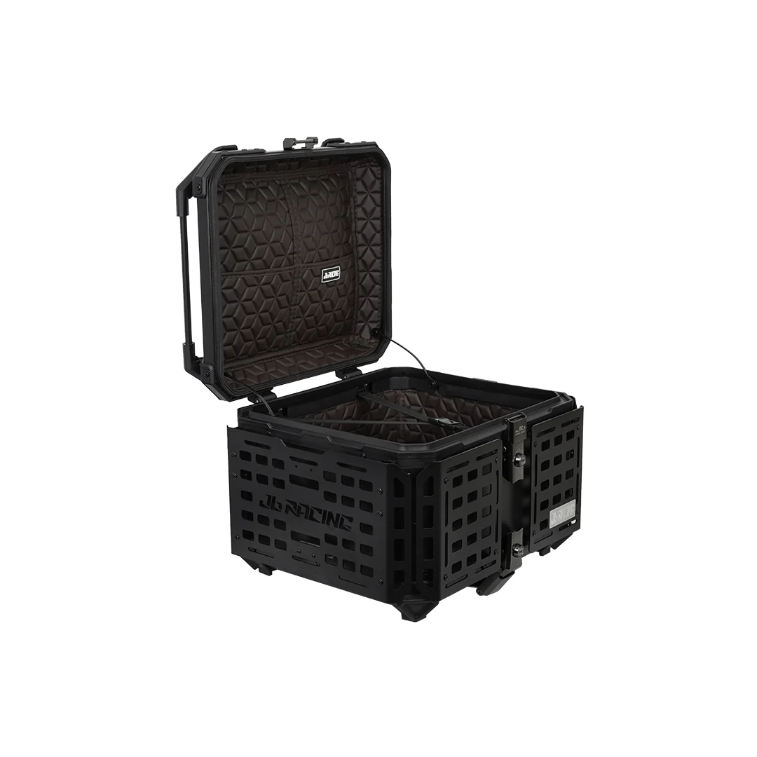 JB RACING Top Case 55L FENCE V2.0 PREMIUM BLACK WITH BACKREST PAD - Image 2