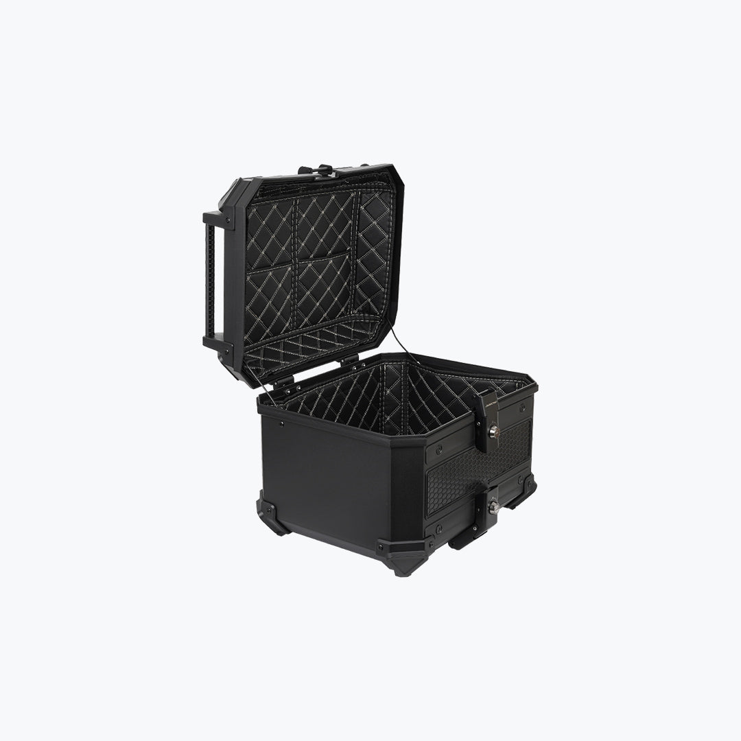 JB Racing Top Box MC 45L Black Economy With Backrest Pad - Image 2