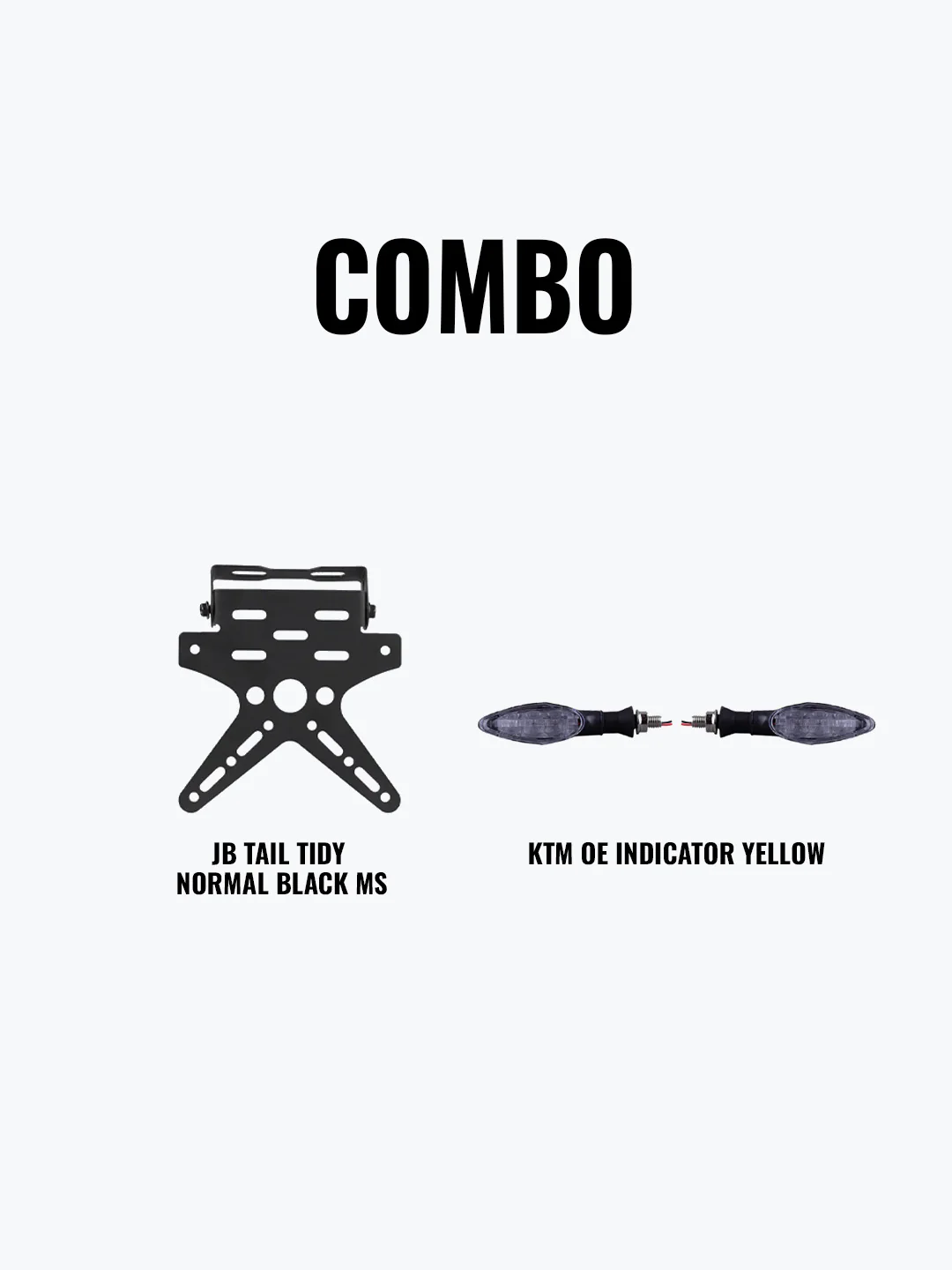 KTM OE Indicator Yellow + JB Tail Tidy Normal Black Mild Steel
