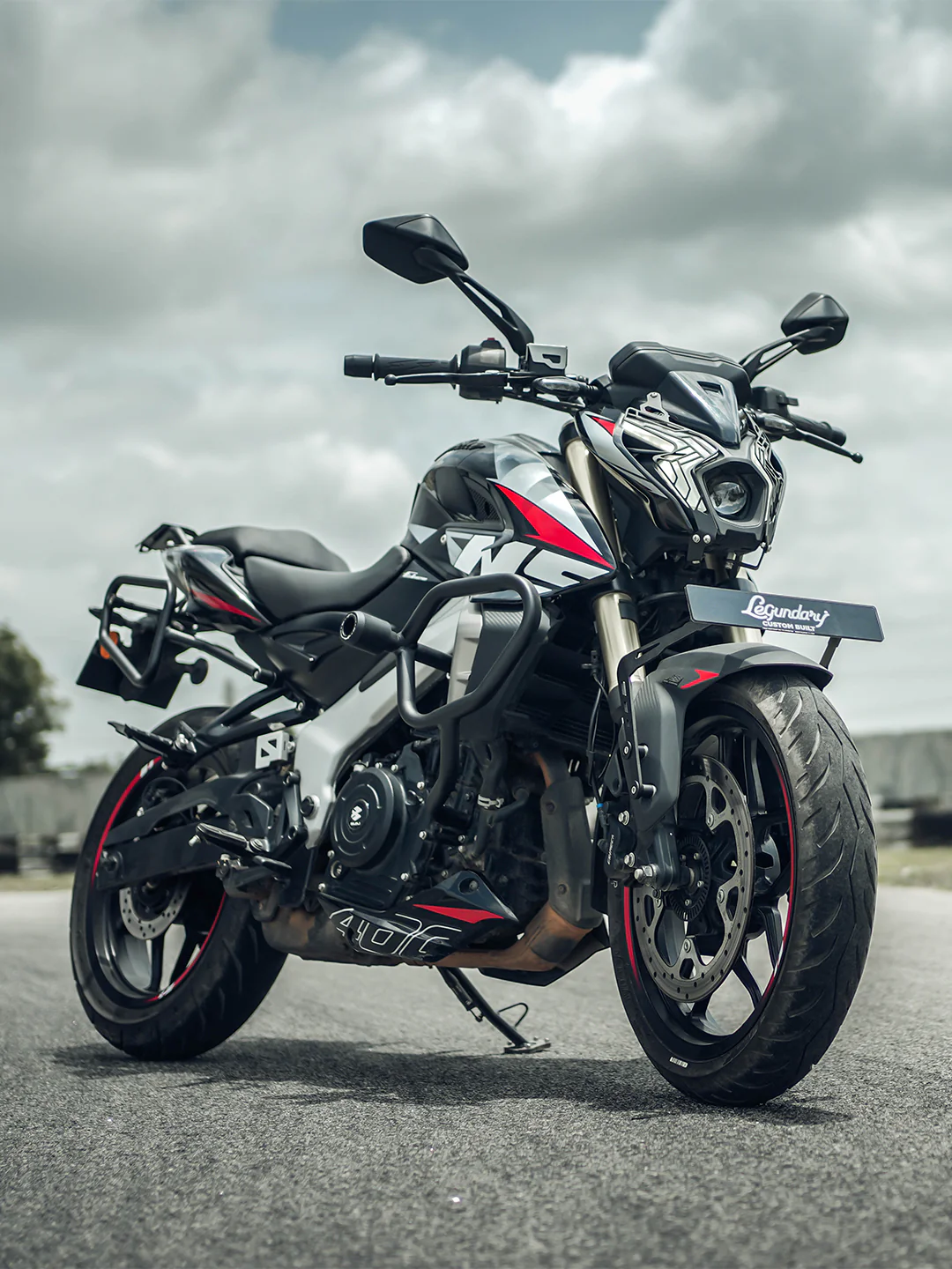 Legundary Bajaj Pulsar NS400Z Pegasus Crash guard With Slider - Image 3