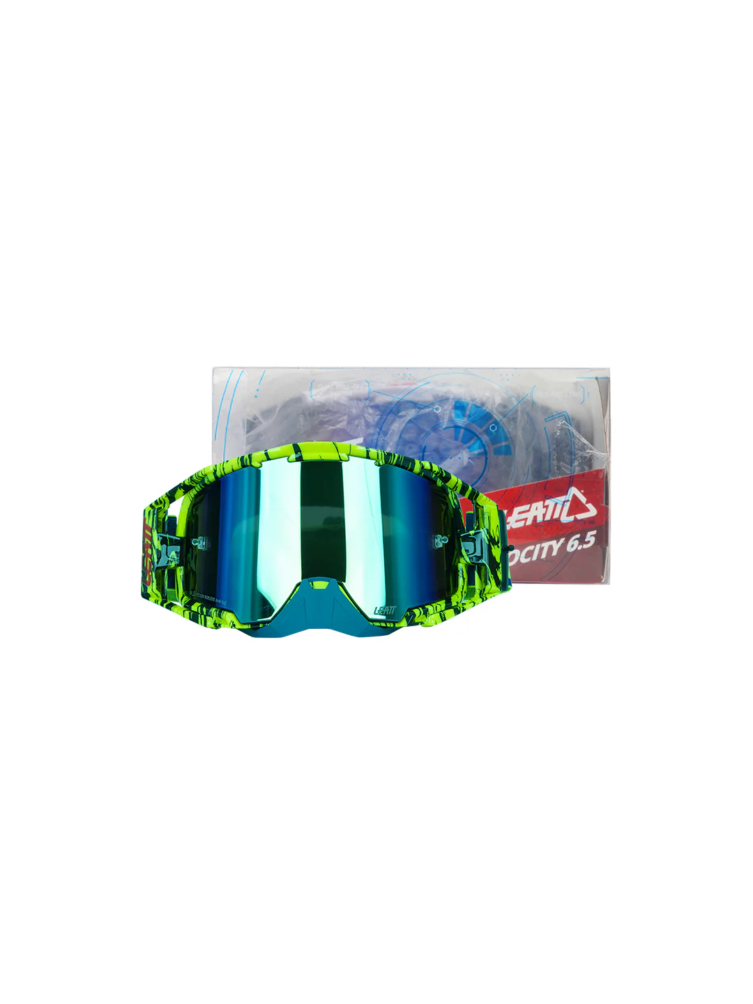 LEATT Replica Goggles With Box BLK GRN MIXED.F BLU.N BLUE GRN Tint - Image 3