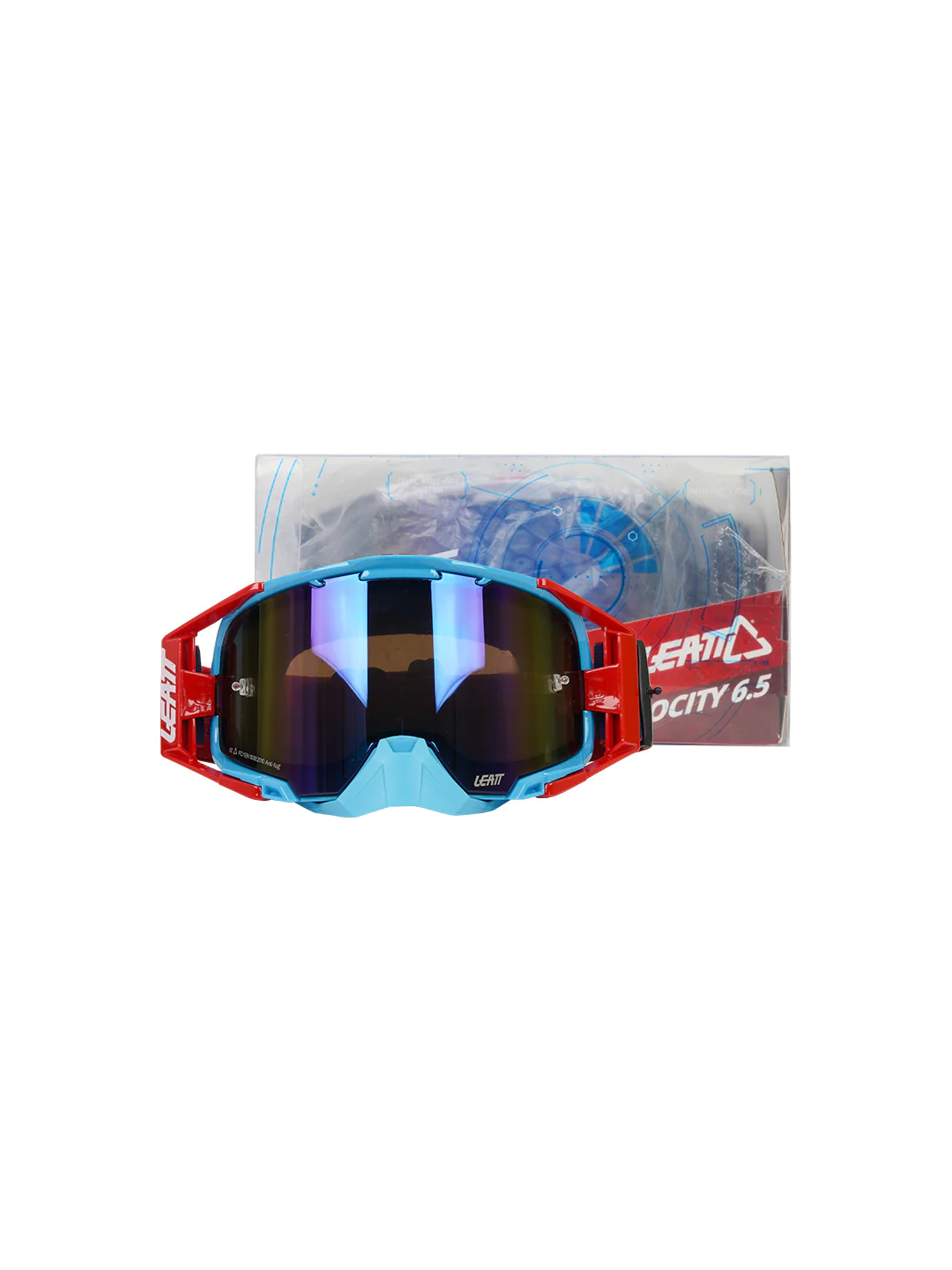 LEATT Replica Goggles With Box BLUE RED.F BLUE.N BLUE Tint - Image 3