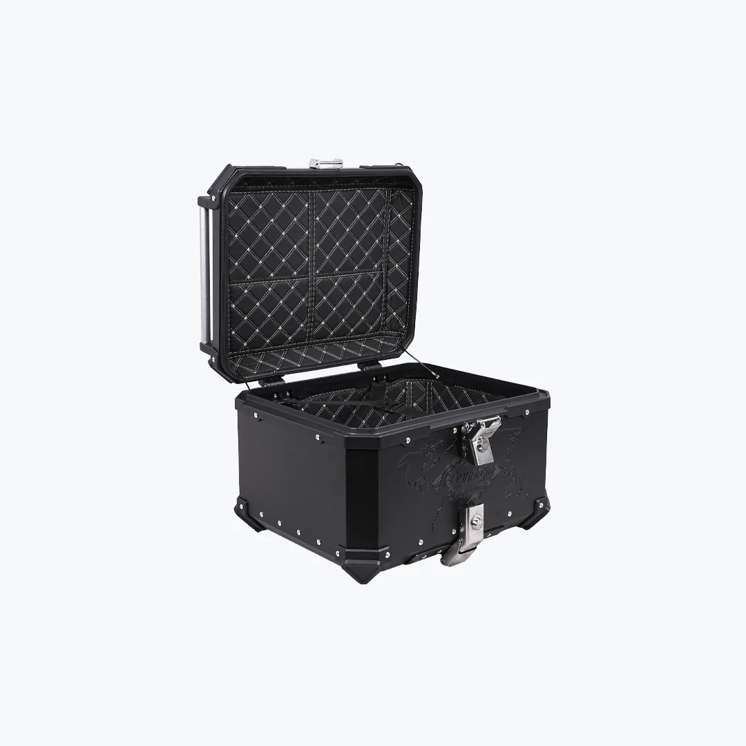 Legundary Fort Knox Series Top Case 55L Aluminium With Backrest Pad - Image 6