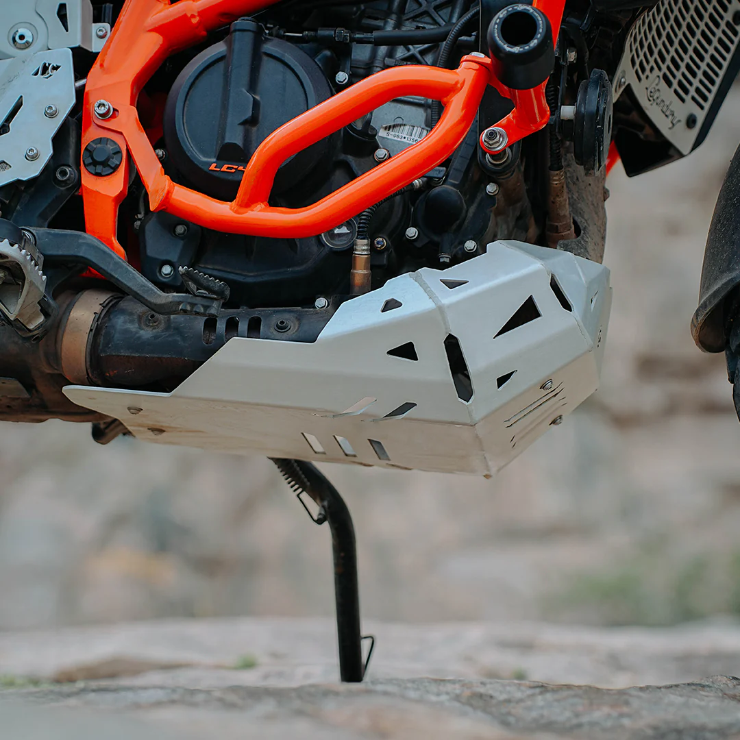 Legundary KTM 390 Enduro R Vambrace Bash Plate Silver - Image 3