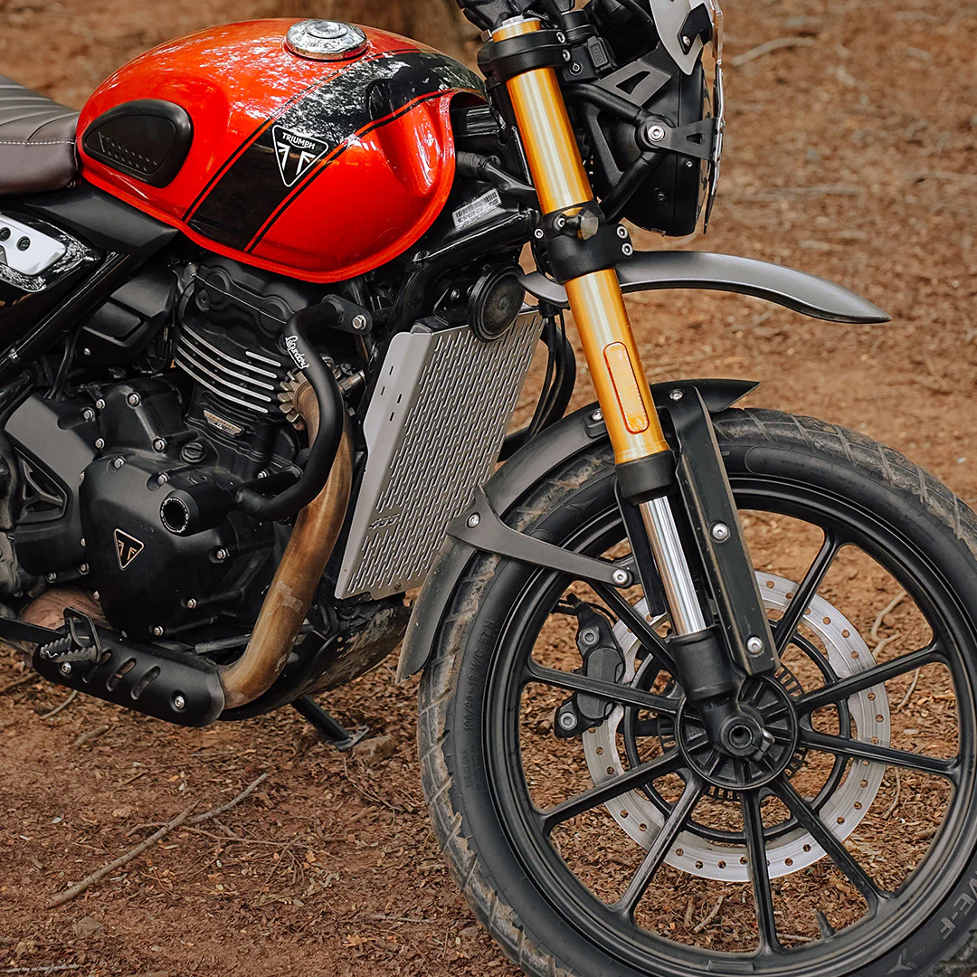 LEGUNDARY TRIUMPH SPEED 400/SCRAMBLER 400XC/T4/THRUXTON/ VECTOR RADIATOR GRILL SILVER - Image 5