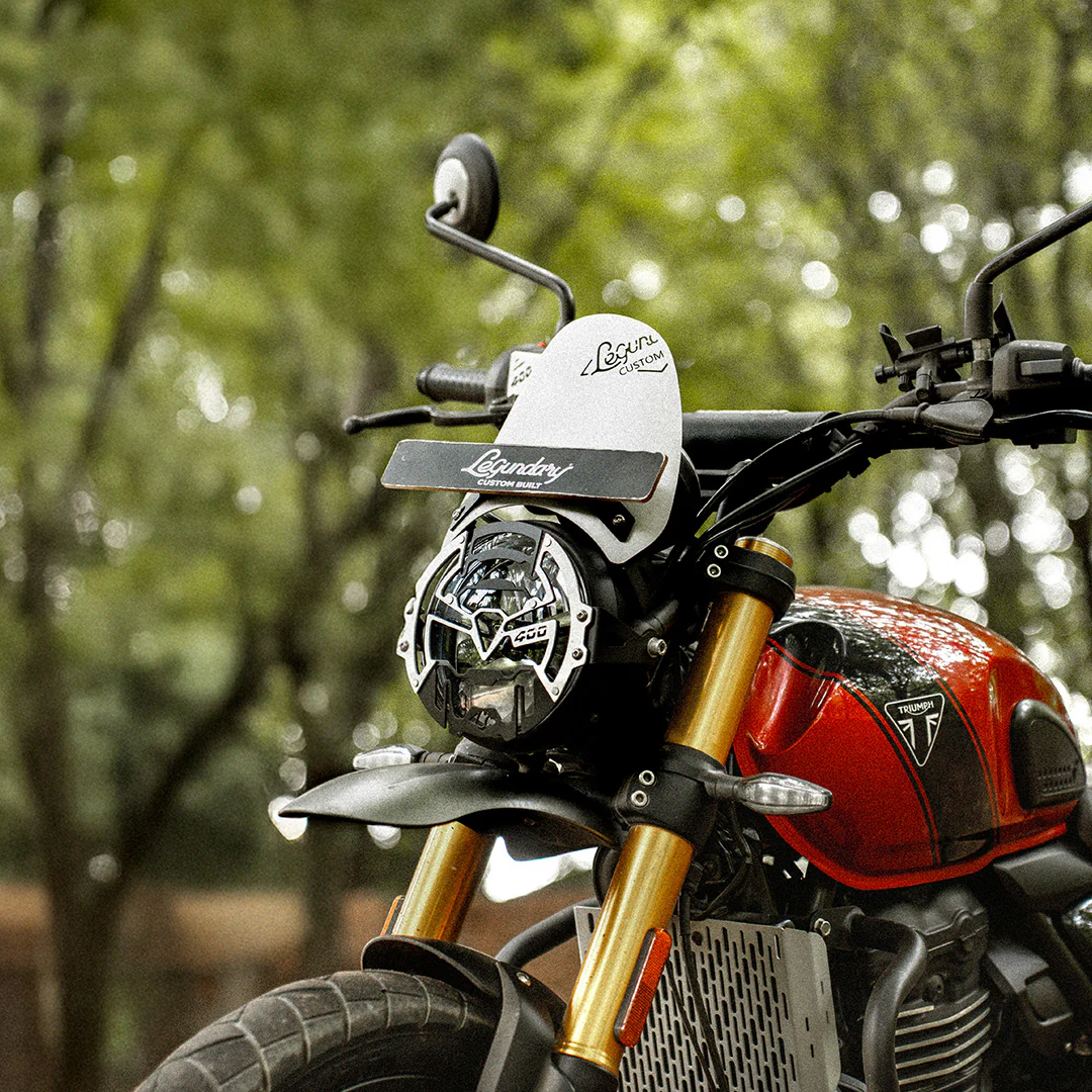 LEGUNDARY TRIUMPH SCRAMBLER 400/400XC ZEPHYR VISOR SILVER - Image 3