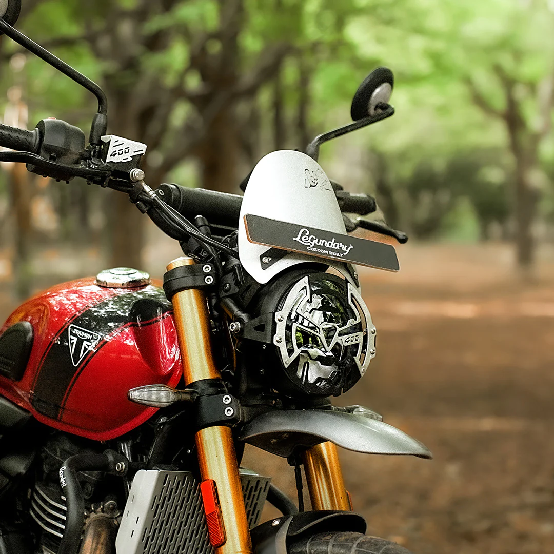 LEGUNDARY TRIUMPH SCRAMBLER 400/400XC ZEPHYR VISOR SILVER - Image 5