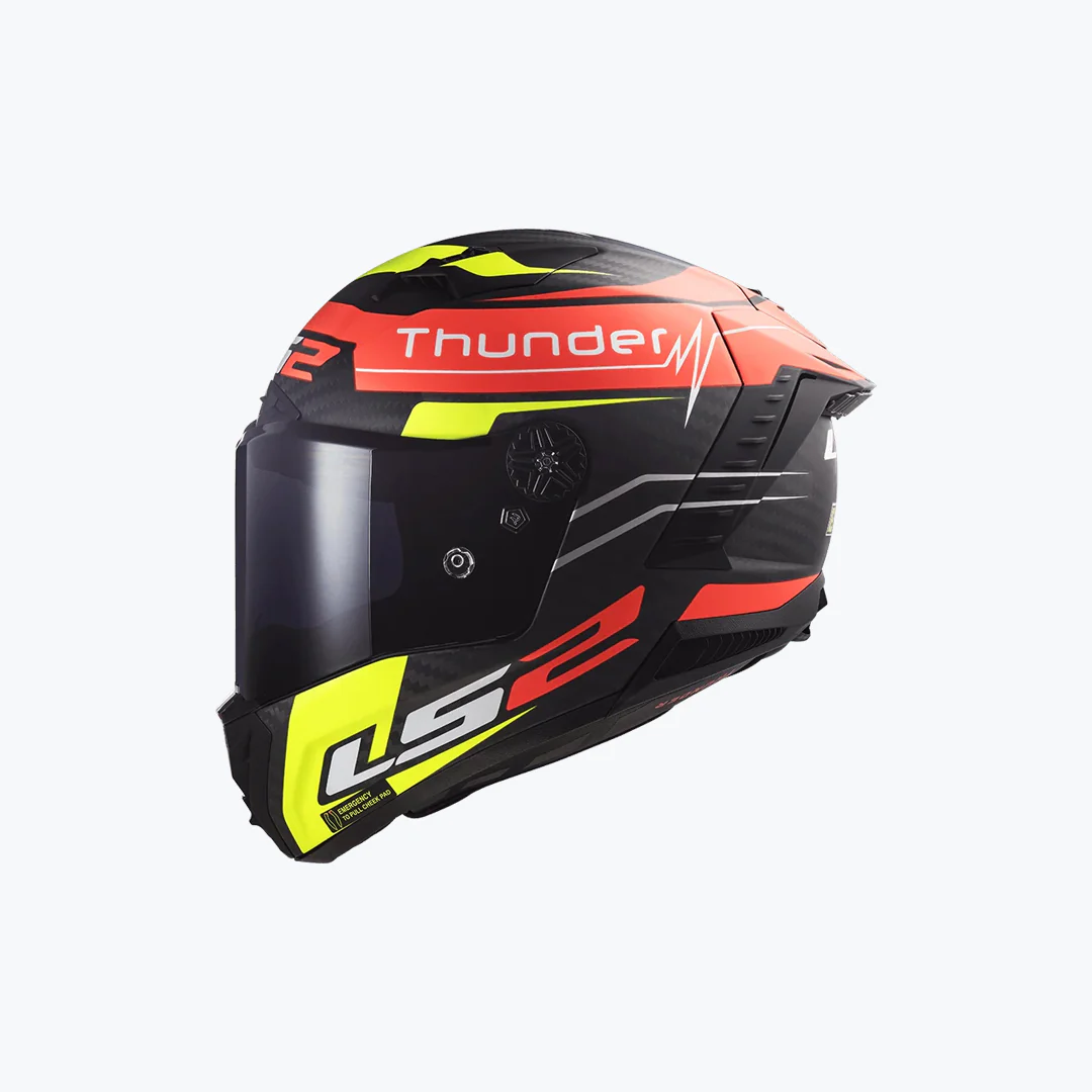 LS2 FF805 Thunder Attack Matt Red H-V Yellow