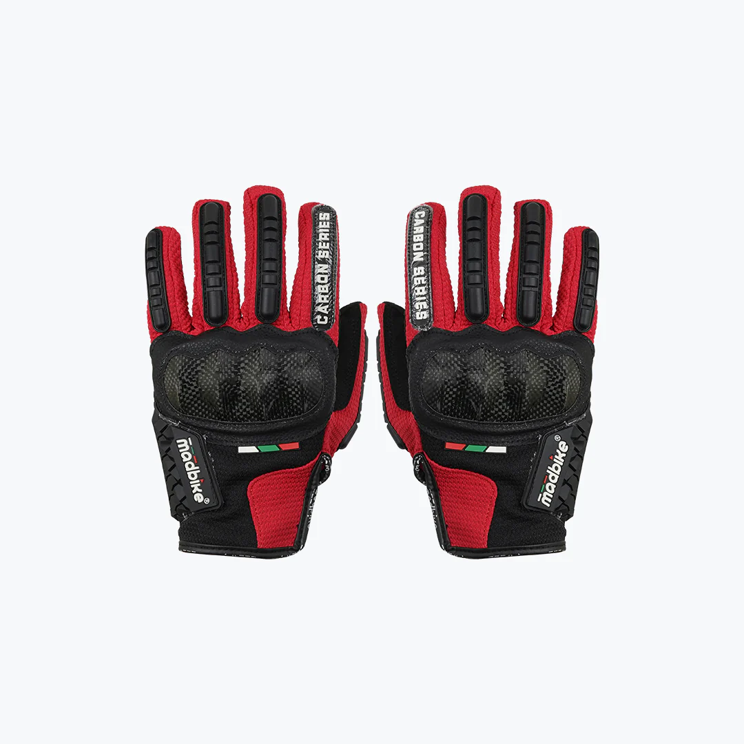 MADBIKE CARBON SERIES MAD06 GLOVES BLACK RED