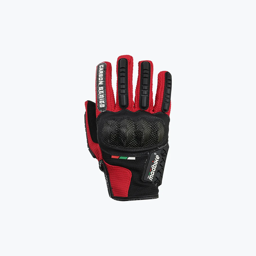 MADBIKE CARBON SERIES MAD06 GLOVES BLACK RED - Image 3