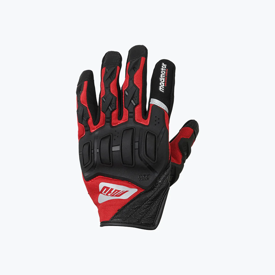 MADMOTOR MT TIRE MT-37 GLOVES BLACK RED - Image 3