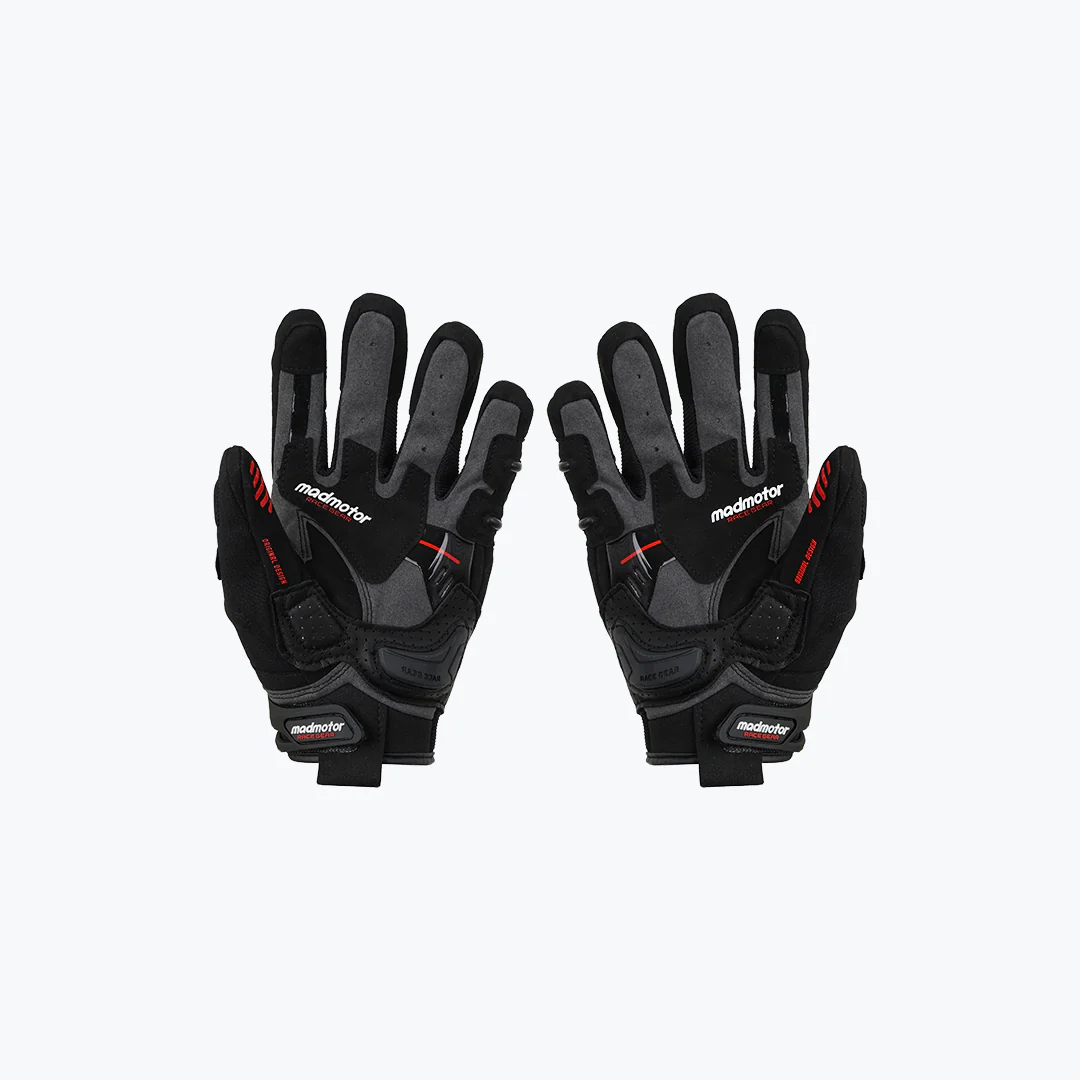 MADMOTOR STAINLESS STEEL SERIES MT-28 GLOVES BLACK - Image 2