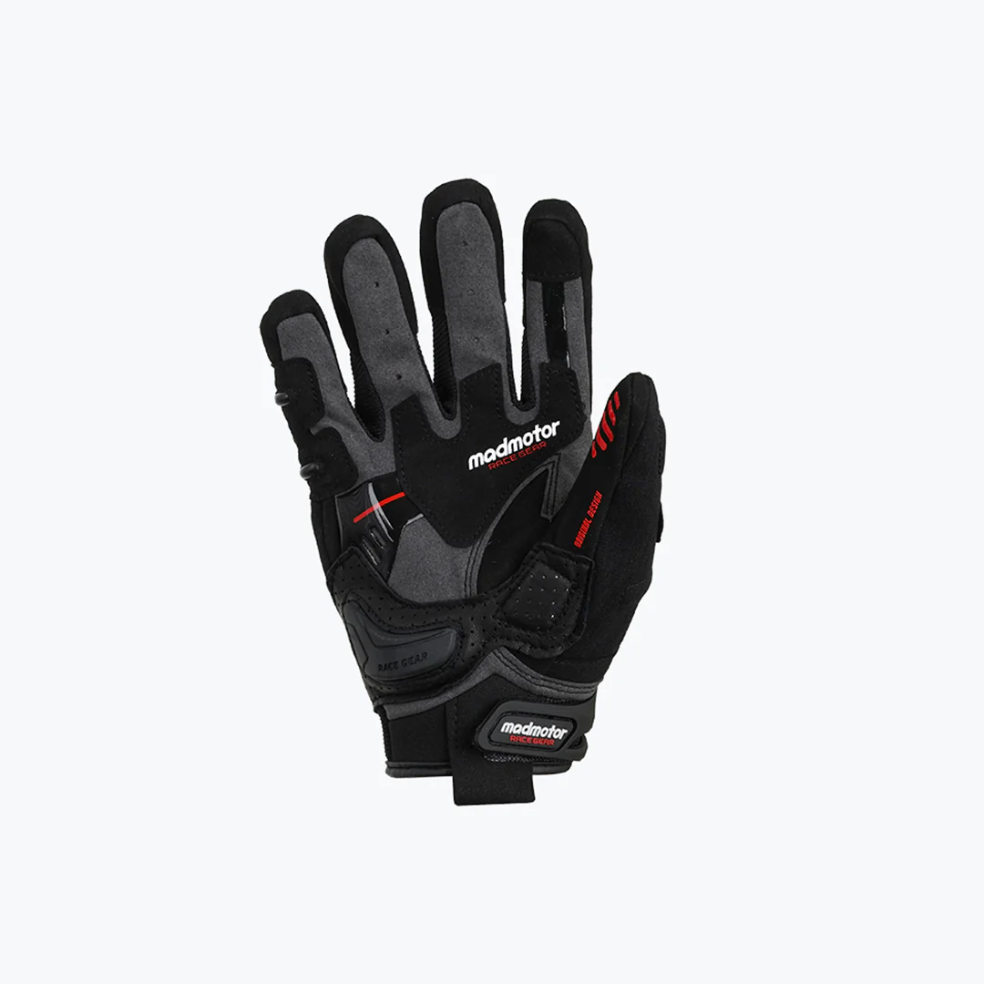 MADMOTOR STAINLESS STEEL SERIES MT-28 GLOVES BLACK - Image 4