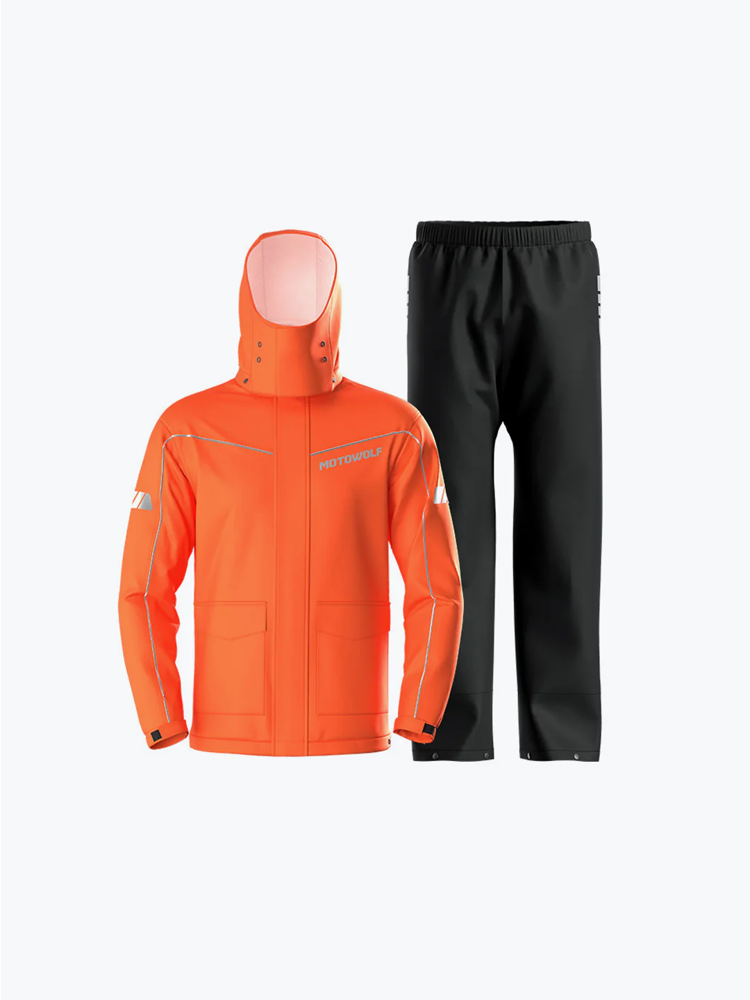 Motowolf Raincoat Orange 0403B - Image 2