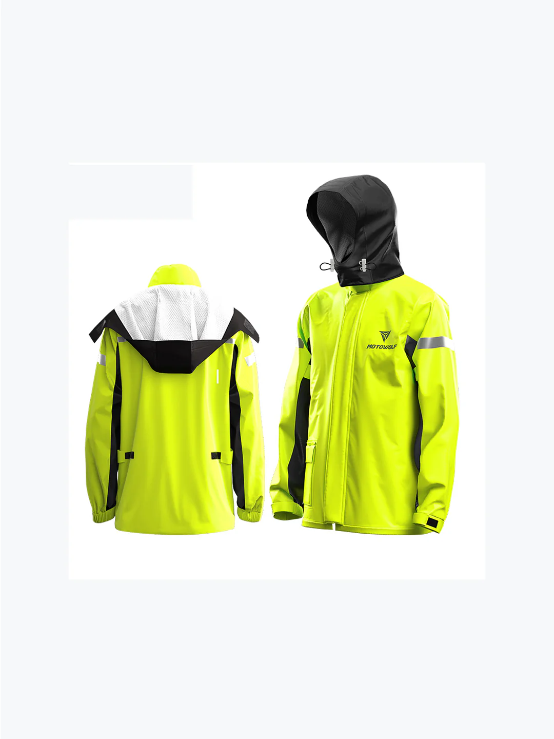 Motowolf Raincoat Yellow 0401 - Image 5