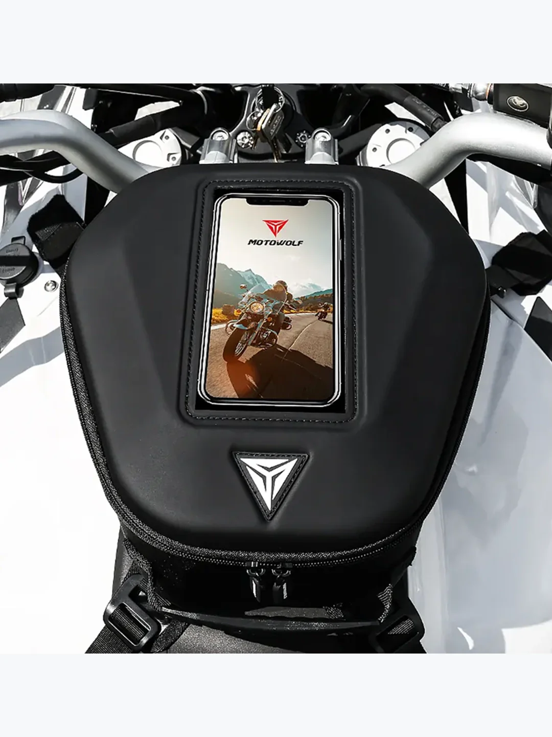 Motowolf Tank Bag Black 0702 - Image 3