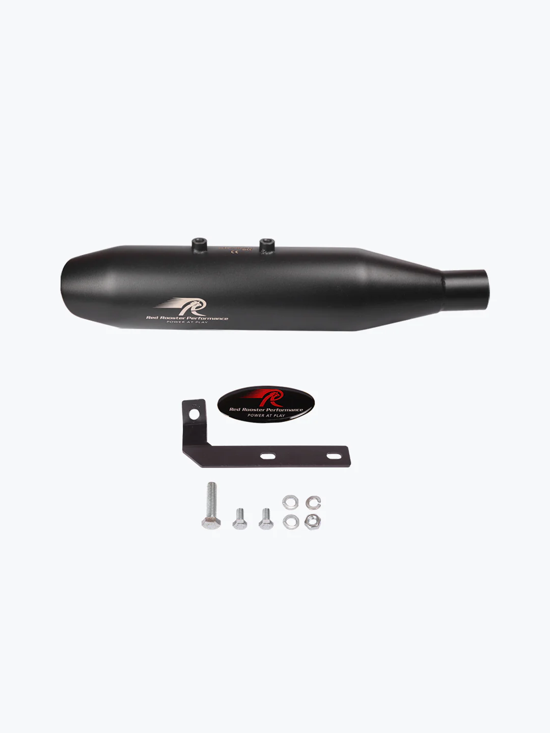 Red Rooster Performance Hunter 350 Matte Black Rumbler Max Exhaust - Image 2