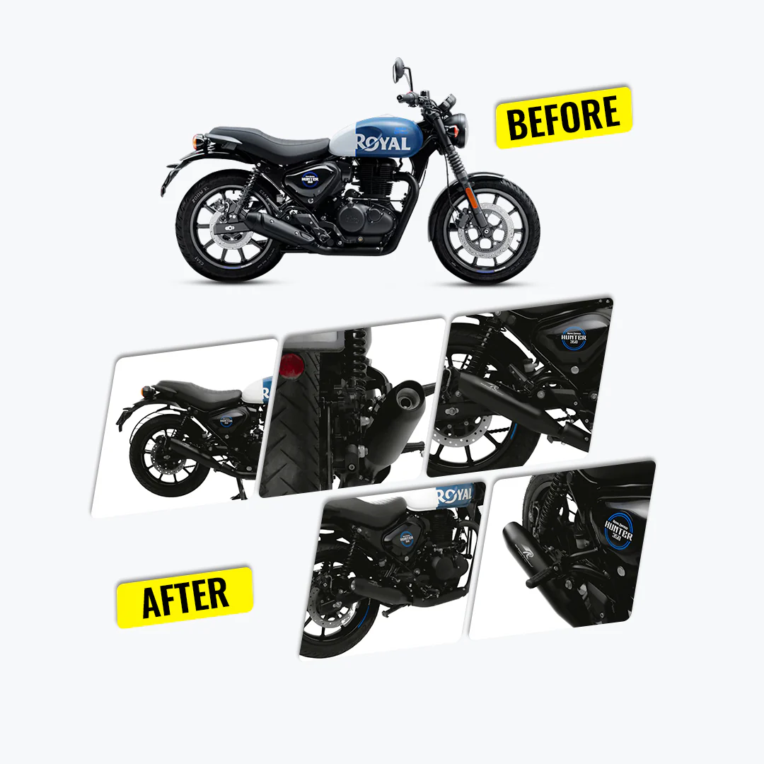 Red Rooster Performance Hunter 350 Matte Black Rumbler Max Exhaust - Image 5