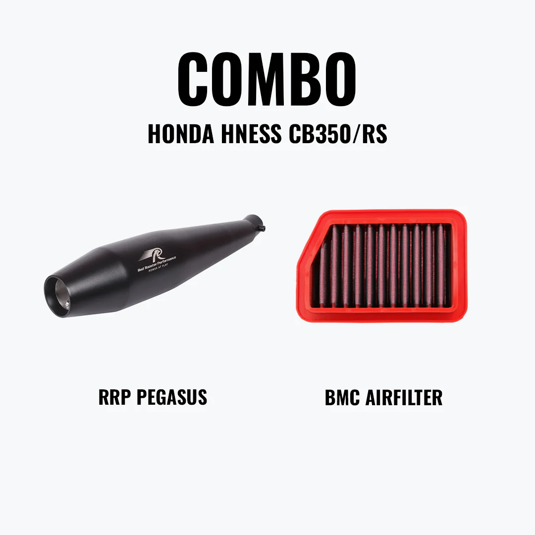 Red Rooster Performance PEGASUS HNESS CB350 MAT BLK + BMC AIRFILTER