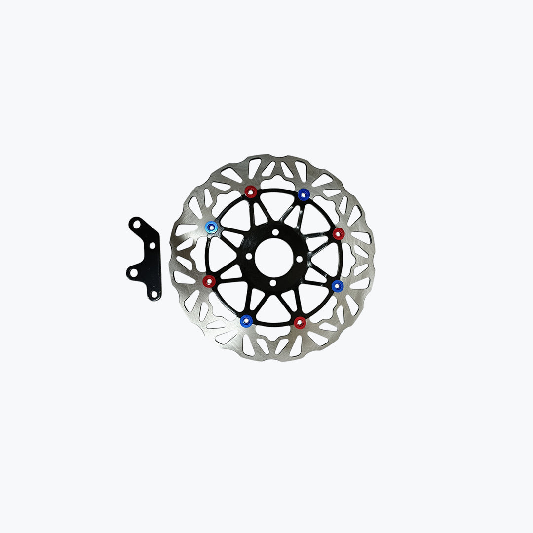 RX Triangle Disc Black Red Blue Dot