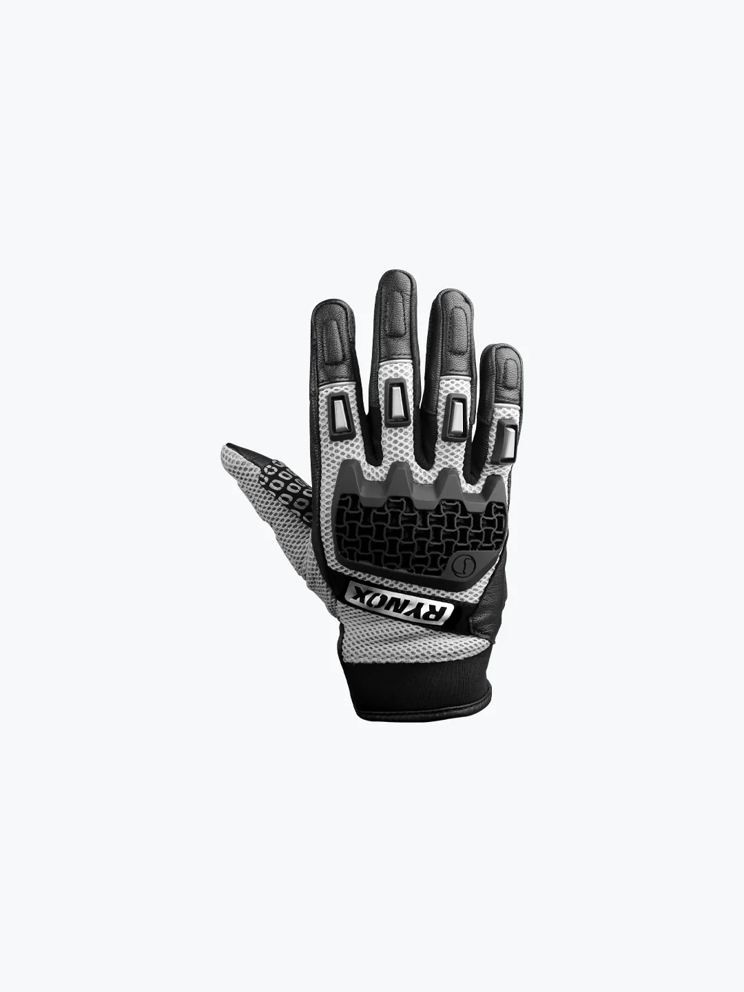 Rynox Gravel Gloves Black Grey - Image 3