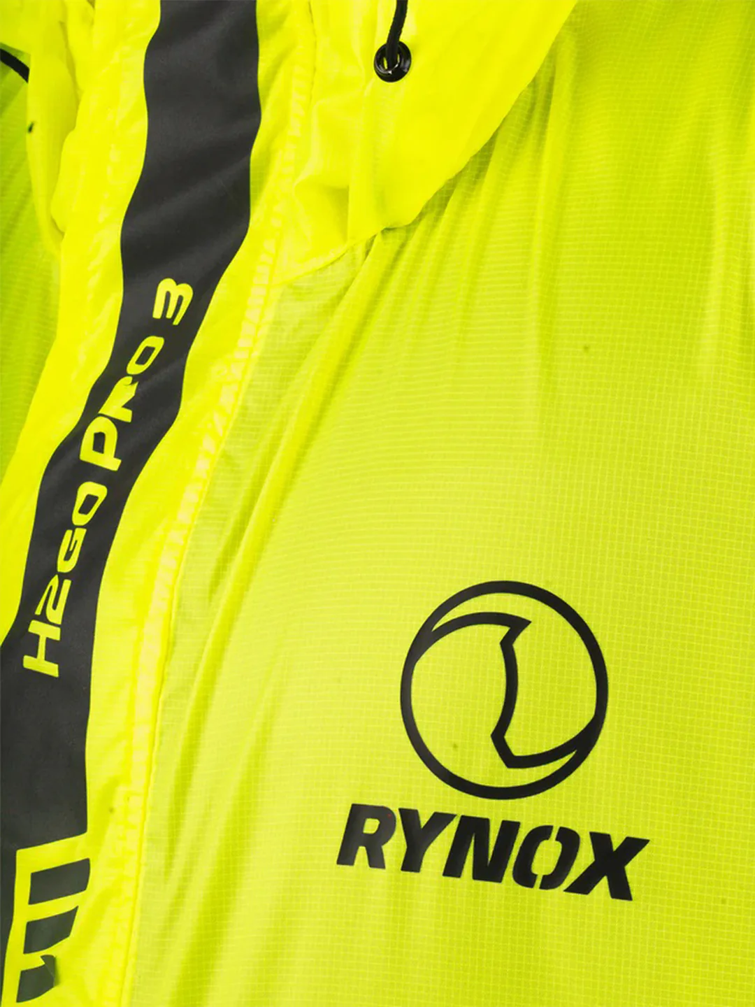 Rynox H2GO Pro 3 Rain Jacket Hi-Viz Green - Image 5