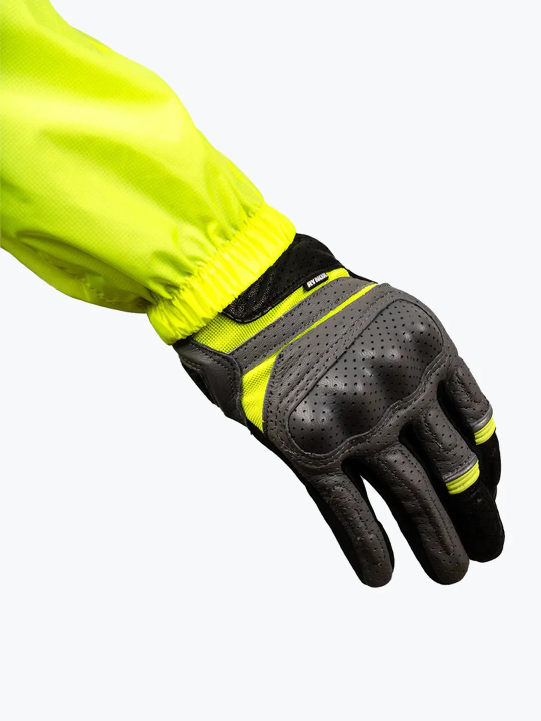 Rynox H2GO Pro 3 Rain Jacket Hi-Viz Green - Image 8