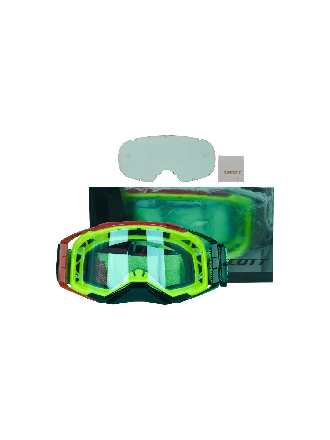 SCOTT Replica Goggles With Box GRN RED.F BLK.N CLEAR Tint - Image 3